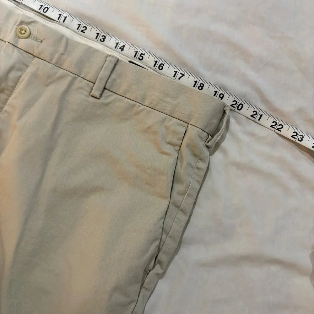 Polo Ralph Lauren Mens Stretch Slim Fit Chino Pants Tan Khaki 40x32 Flat Front‎